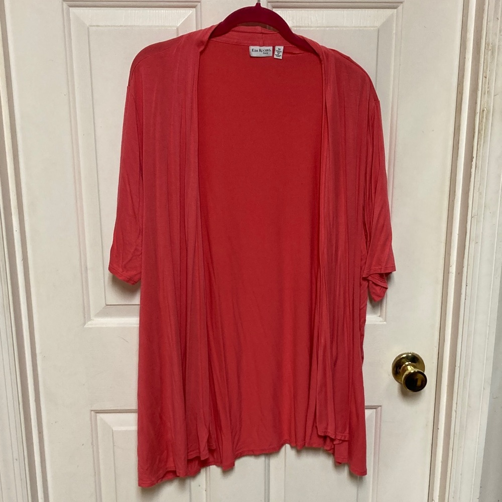 Kim Rogers coral Pink Cardigan